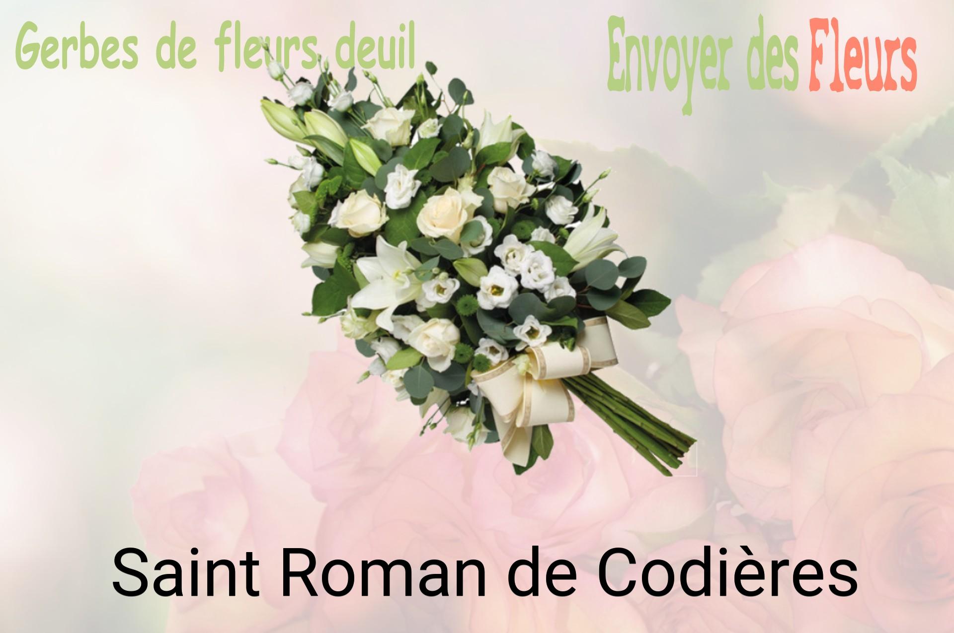 Gerbe de fleurs de deuil livrée à Saint-Roman-de-Codières